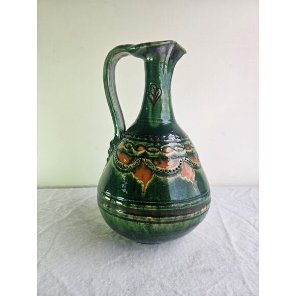 Vintage 1980s Tito Ubeda Spanish Pitcher Vase Pottery - Picture 3 of 10
